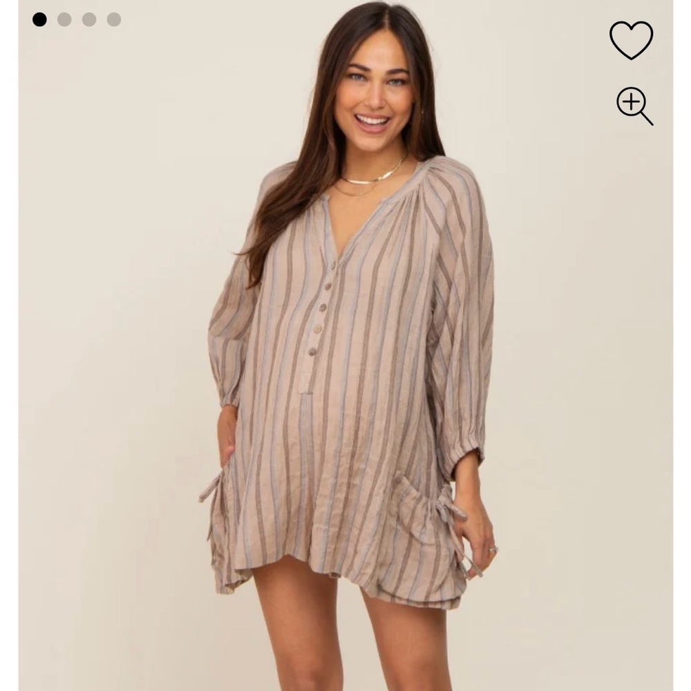 Taupe maternity romper 🤎🤍